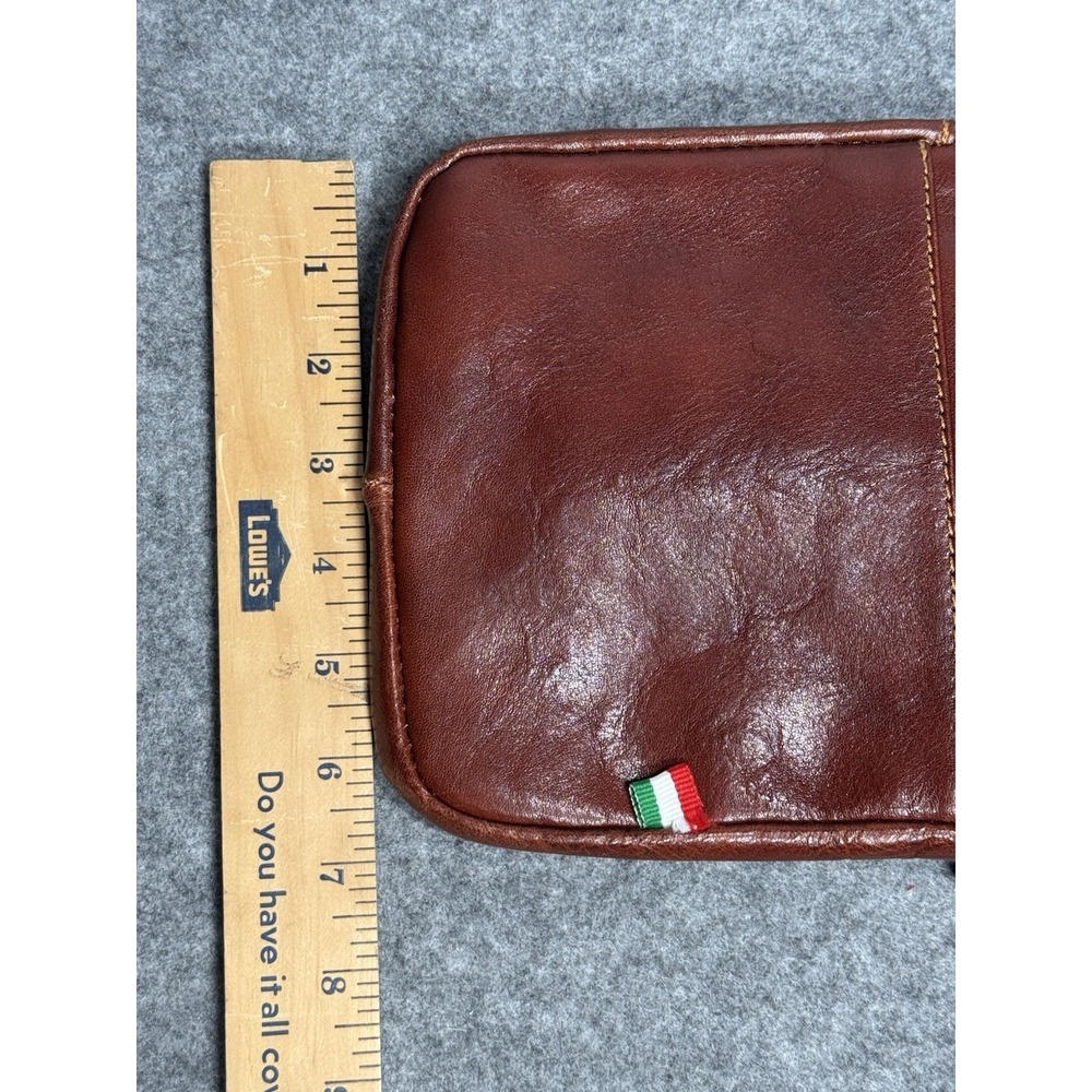 Italian Leather Crossbody Shoulder Bag Man Bag Vera Pelle Brown - Picture 16 of 16